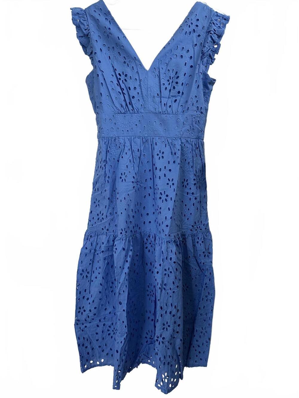 Maggy London Faye Below the Knee Fit & Flare Dress Marina Blue NWT Size 2 - Picture 5 of 8